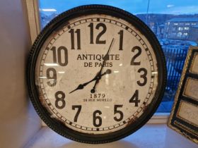 Large Decorative Antique Style French Paris Wall Clock