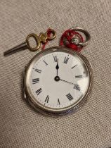 1861 Antique Birmingham Silver Pocketwatch - 40.6g