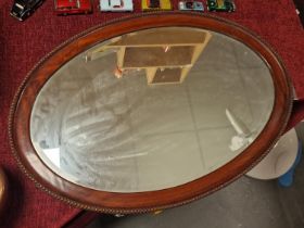 Antique Bevelled Edge Oval Mirror