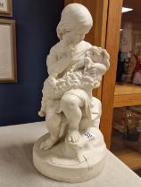 Antique 1862 Copeland Parianware 'Go To Sleep' Art Union of London Figure - 45cm high