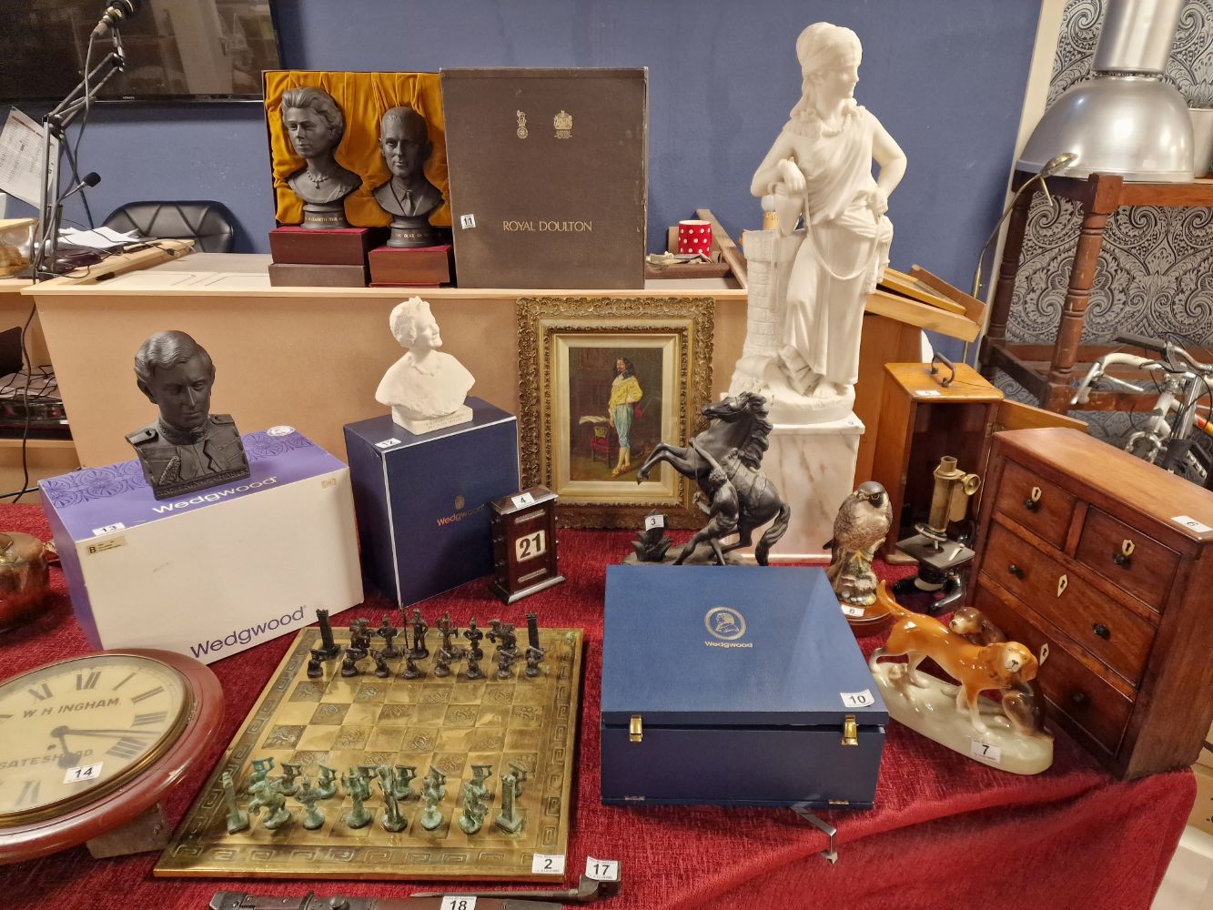 PREVIEW - Antiques & Jewellery Sale inc Gold & Silver, Antique Furniture, LS Lowry Signed Prints + Harold Riley, Wedgwood, Vintage Toys,more2add