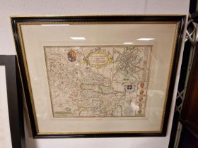 Antique Well Framed Early West Riding of Yorkshire Map