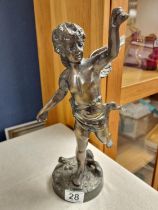 Antique Bronze of a Winged Cupid Figure - 34cm high