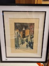 Harold Riley (1934-2023) 1987 Framed and Hand Signed Print of 'St Marys Church, Swinton' - 53x63cm i