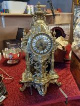 Deniere Large Antique Gilt Jean Francois of Paris Signed Ormulu French Mantel Clock - working order