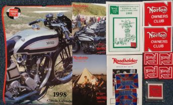 Collection of Norton Motorcycle Engine Owners Cu Documents and Roadholder Booklets - Automobilia Int