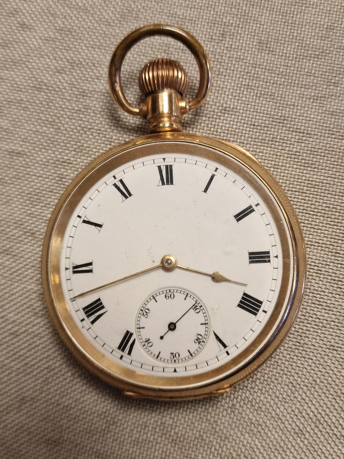 Waltham Mass 15 Jewel Gold Plated Pocketwatch