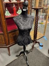 Floor Standing Black Fleur De Lys Style Mannequin - 132cm high