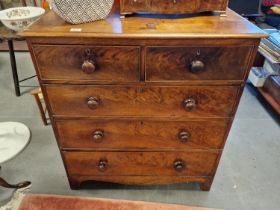 Victorian Two-over-Three Chest of Drawers - 92x99 by 48cm deep