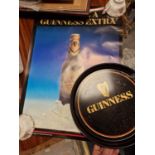 Original Guinness Serving Tray + 2 'Tackle a Guinness Extra' Posters