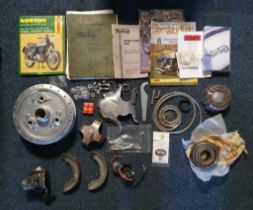 Collection of Norton Motorcycle Engine & Chassis Accessories and Motor Parts inc Piston Covers - Aut