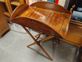 George III Antique Mahogany Tray Top Changing Table - circa 1790