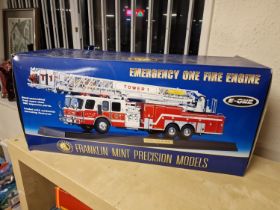 Boxed Franklin Mint Precision Model E-One Emergency One Fire Engine Truck - 60cm