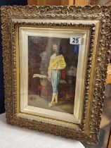 Antique Regency Era Framed Oil of a Gentleman and his Dog - 41x51cm