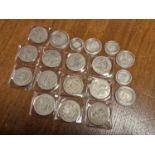 Collection of pre-1946 Silver British Coins - 227g inc cases