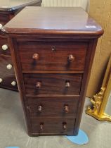 Antique Mahogany Single Four-Drawer Chest of Drawers - 79cm high