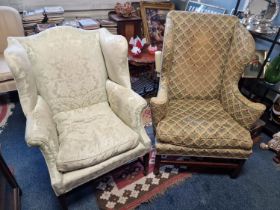 Pair of Antique George III Wingback Armchairs - paid almost £3500 for the pair in 1985 - 113cm and 1