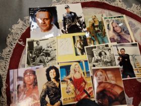 Good Collection of American Movie Signed Memorabilia Autographs inc Dan Aykroyd, Al Pacino, Cybill S