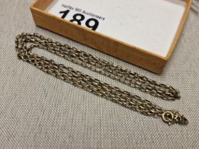 9ct Gold Double Row Pocketwatch Chain - 7.6g