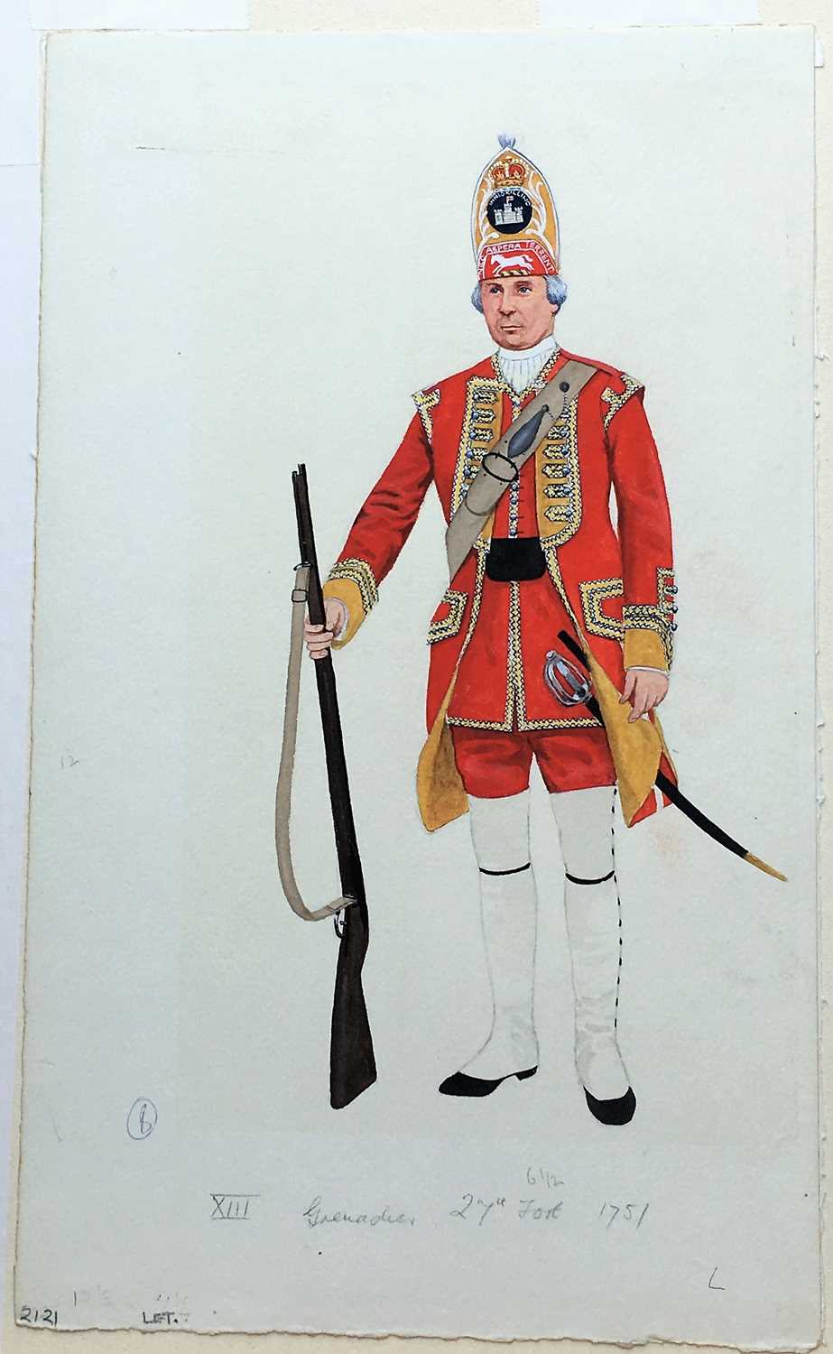 Colonel Philip Henry Smitherman (British, 1910-1982) Two regimental watercolours - Image 8 of 16