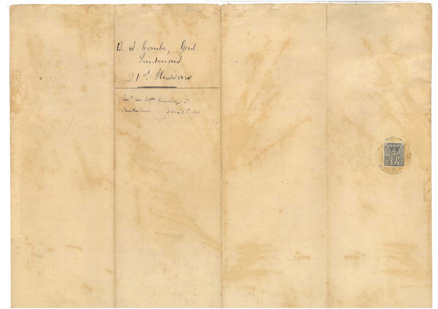 British Army Lieutenant's Commission to Boyce Albert Combe, 1865. - Image 2 of 2