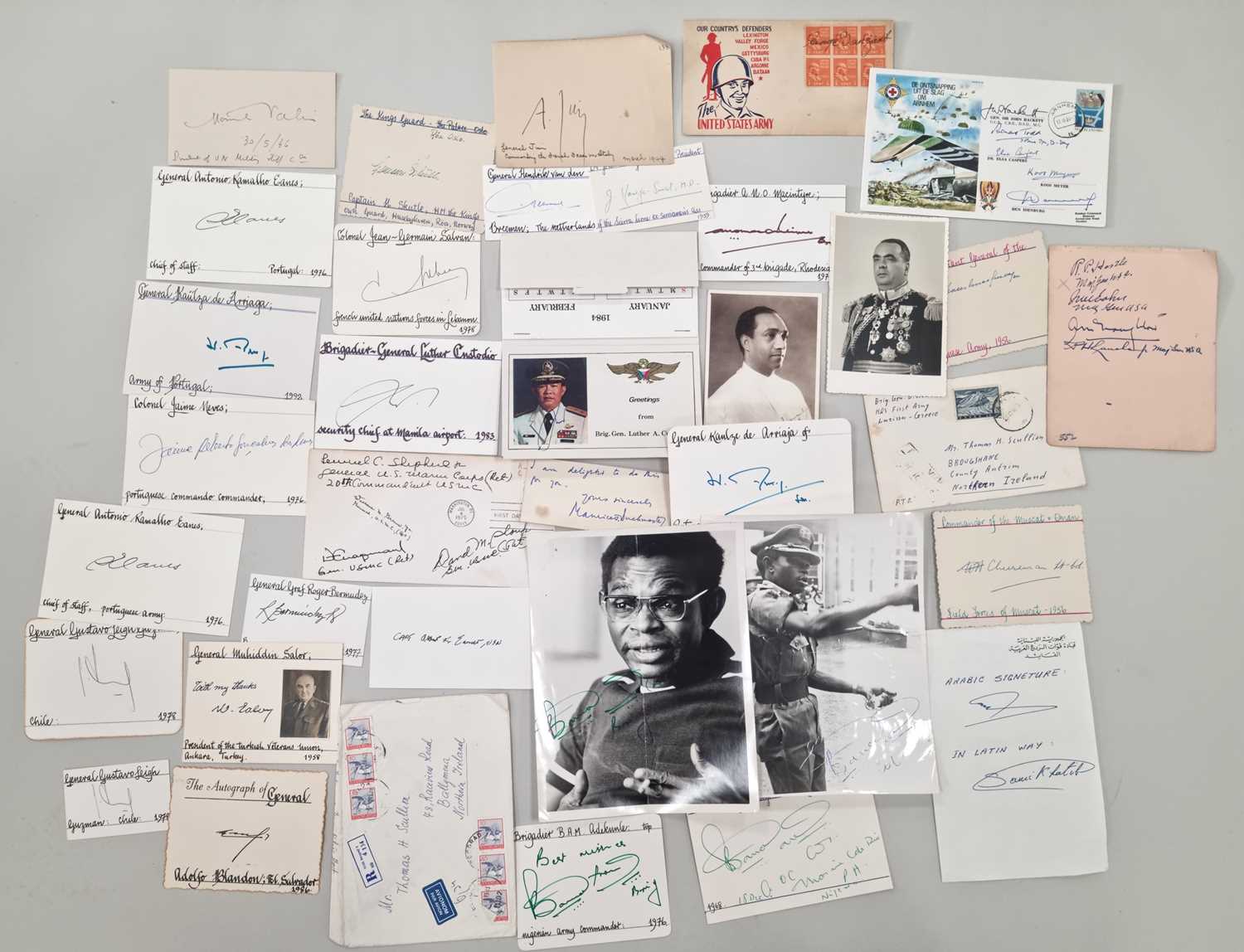 Military Autographs. A large accumulation of signed cards, letters and photographs. - Image 3 of 17