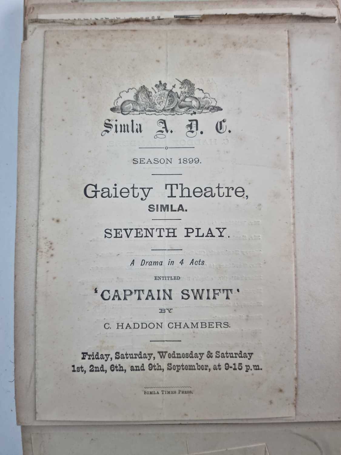 THEATRE INTEREST -Military-related newspaper clippings, theatre and military concert programs. - Image 27 of 36