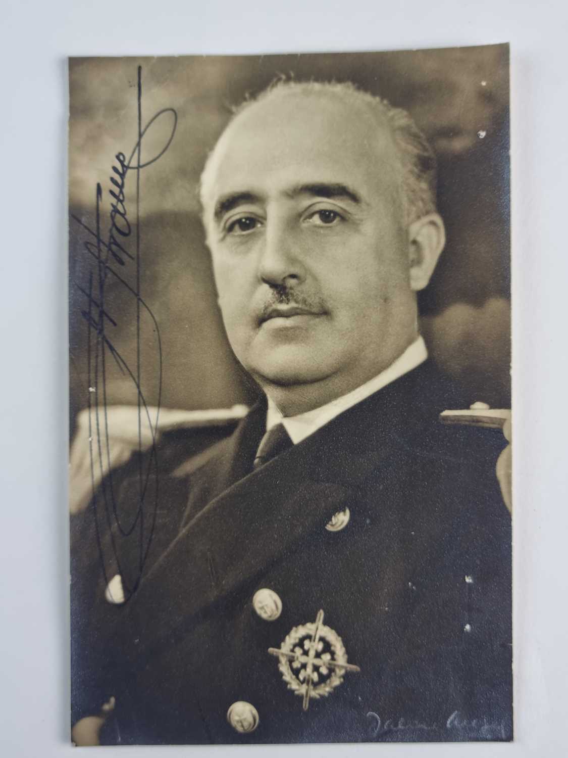 General Franco Francisco, a signed photographic postcard.