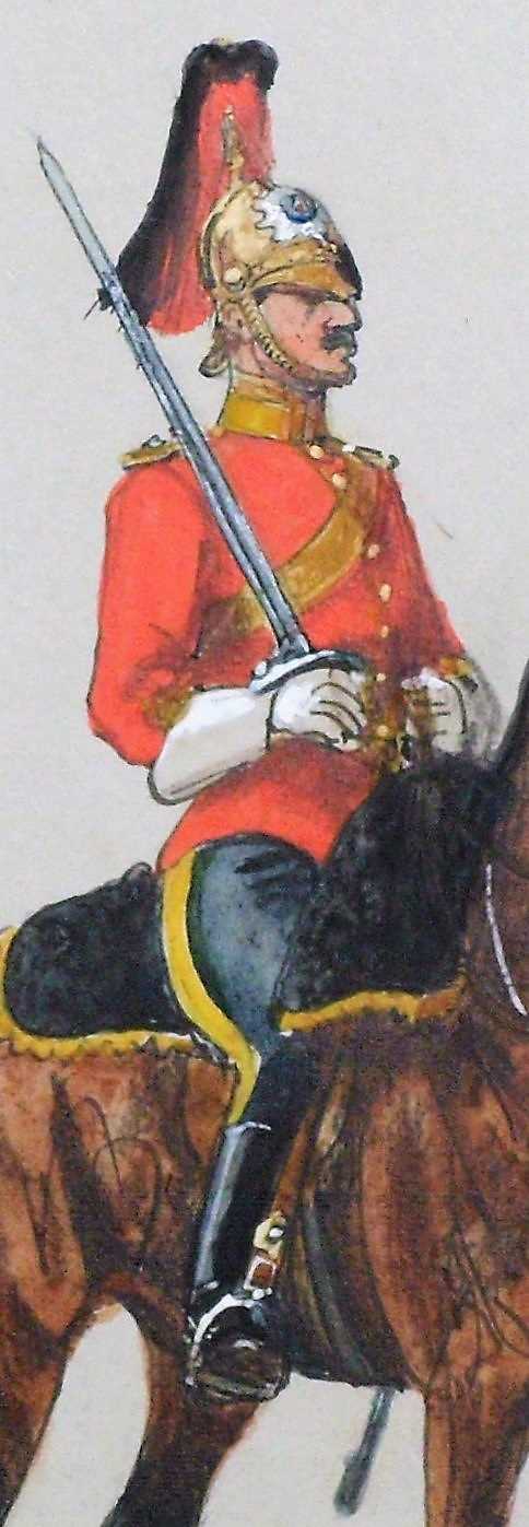 Four military portraits of Dragoons Officers, including three attributed to Richard Simkin - Image 29 of 46