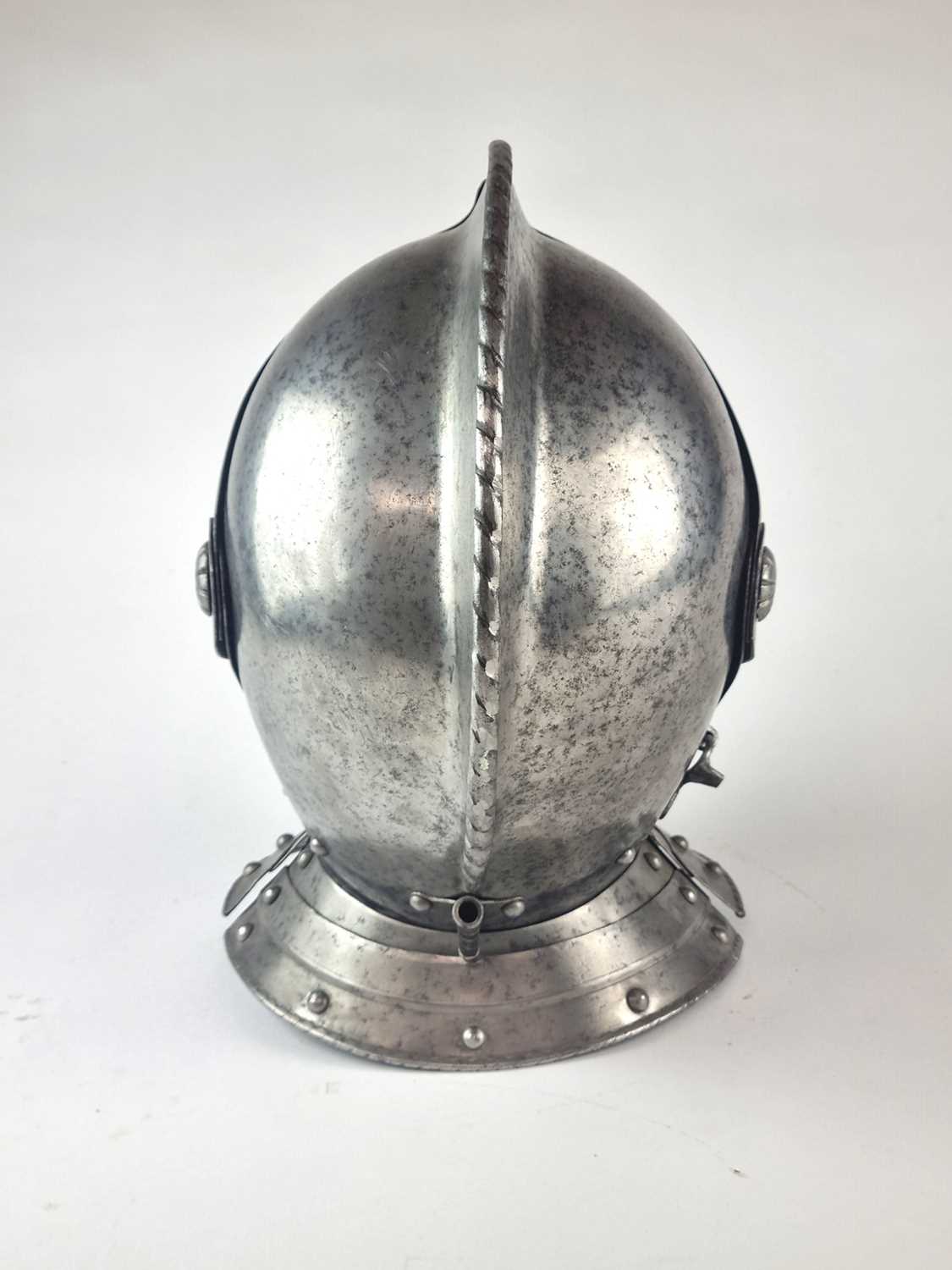 A good quality 20th-century armourer-made copy of a Flemish-style helmet, circa 1560-70the skull - Image 4 of 5
