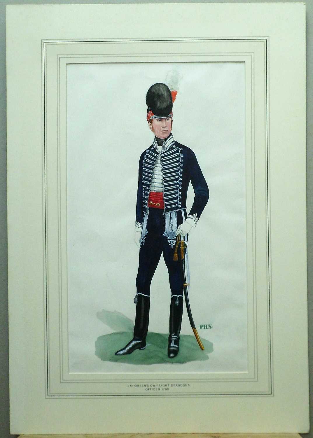 Colonel Philip Henry Smitherman (British, 1910-1982) Two regimental watercolours - Image 12 of 16