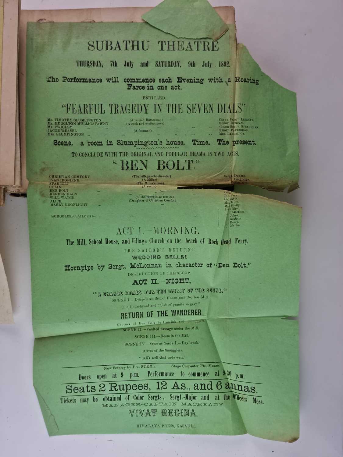 THEATRE INTEREST -Military-related newspaper clippings, theatre and military concert programs. - Image 9 of 36