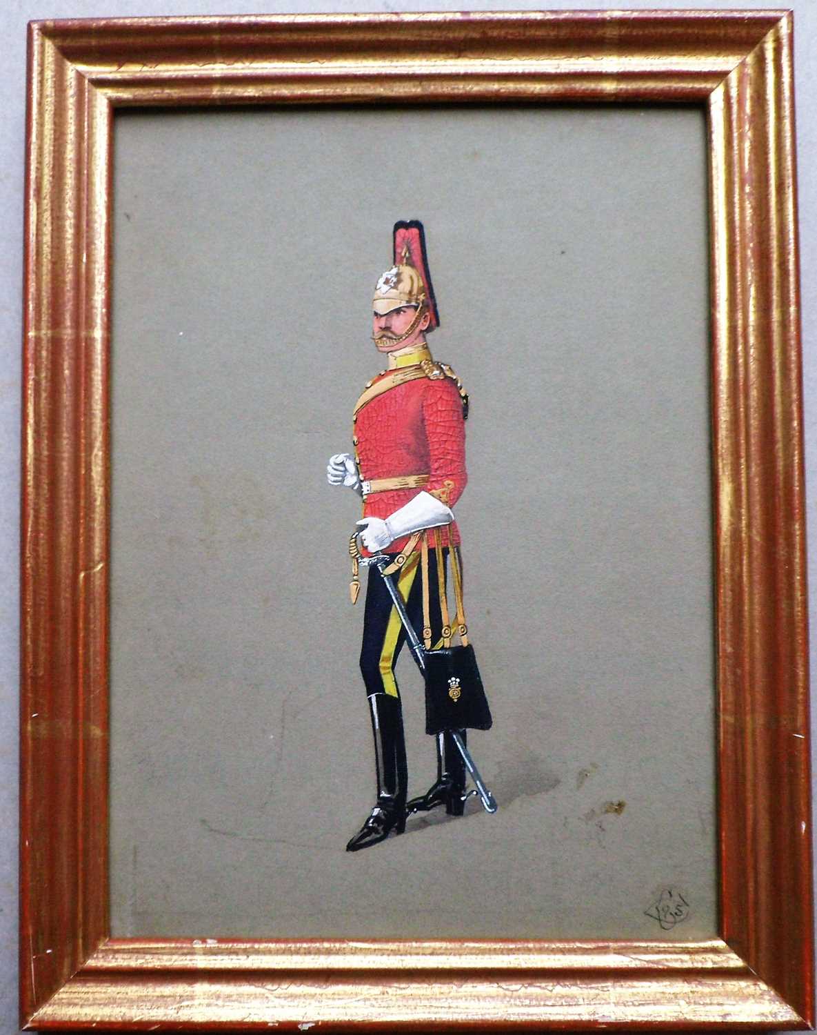 Four military portraits of Dragoons Officers, including three attributed to Richard Simkin - Image 42 of 46