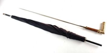 Victorian black parasol with hidden sword