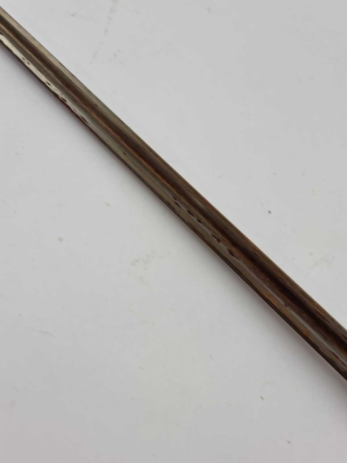 Malacca sword cane with London silver top, hallmarked 1912 - Image 4 of 8