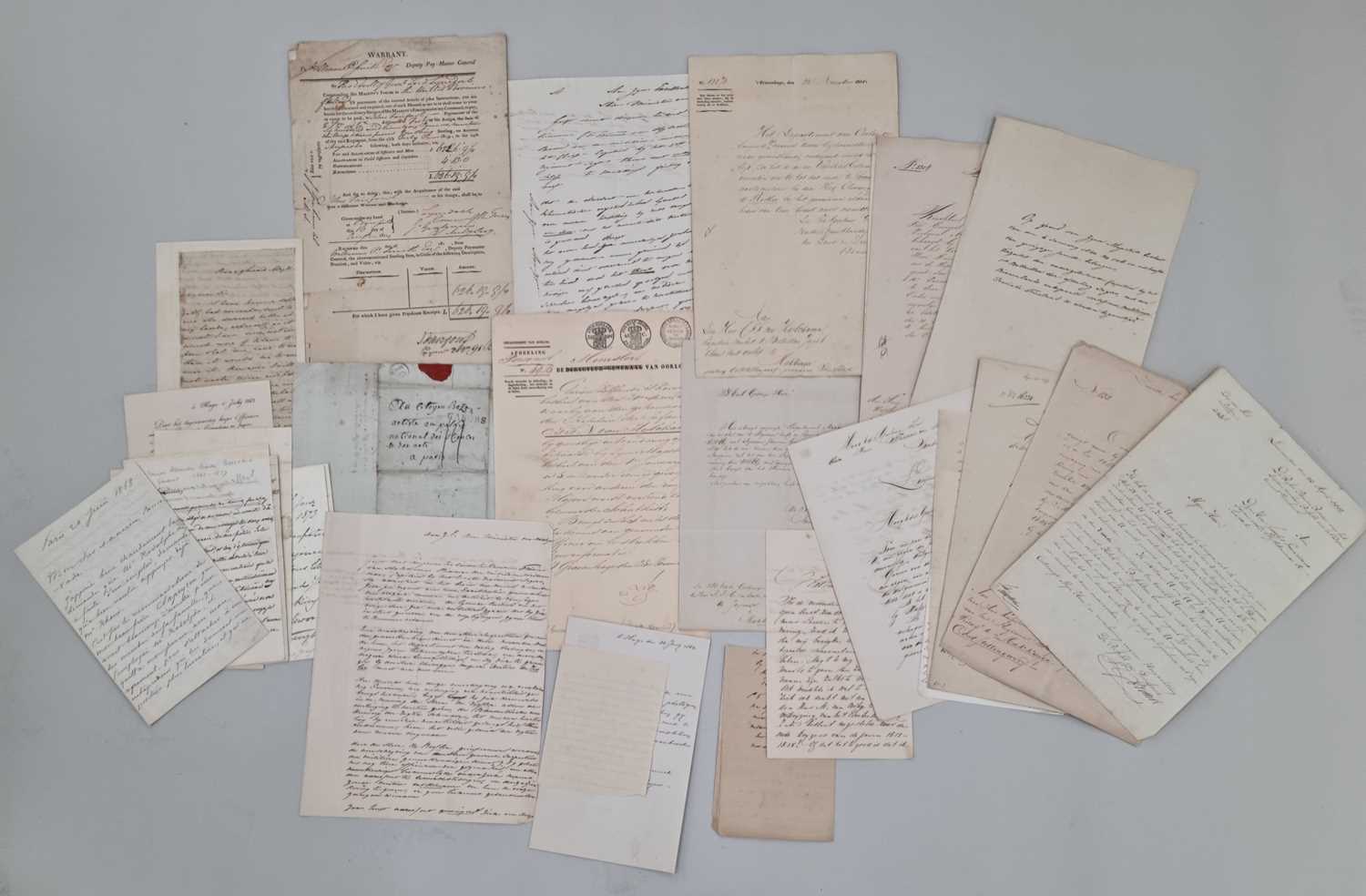 Military Autographs. A large accumulation of signed cards, letters and photographs.