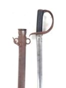 British 1885 Pattern Cavalry sabre, named to the Montgomeryshire Yeomanry,