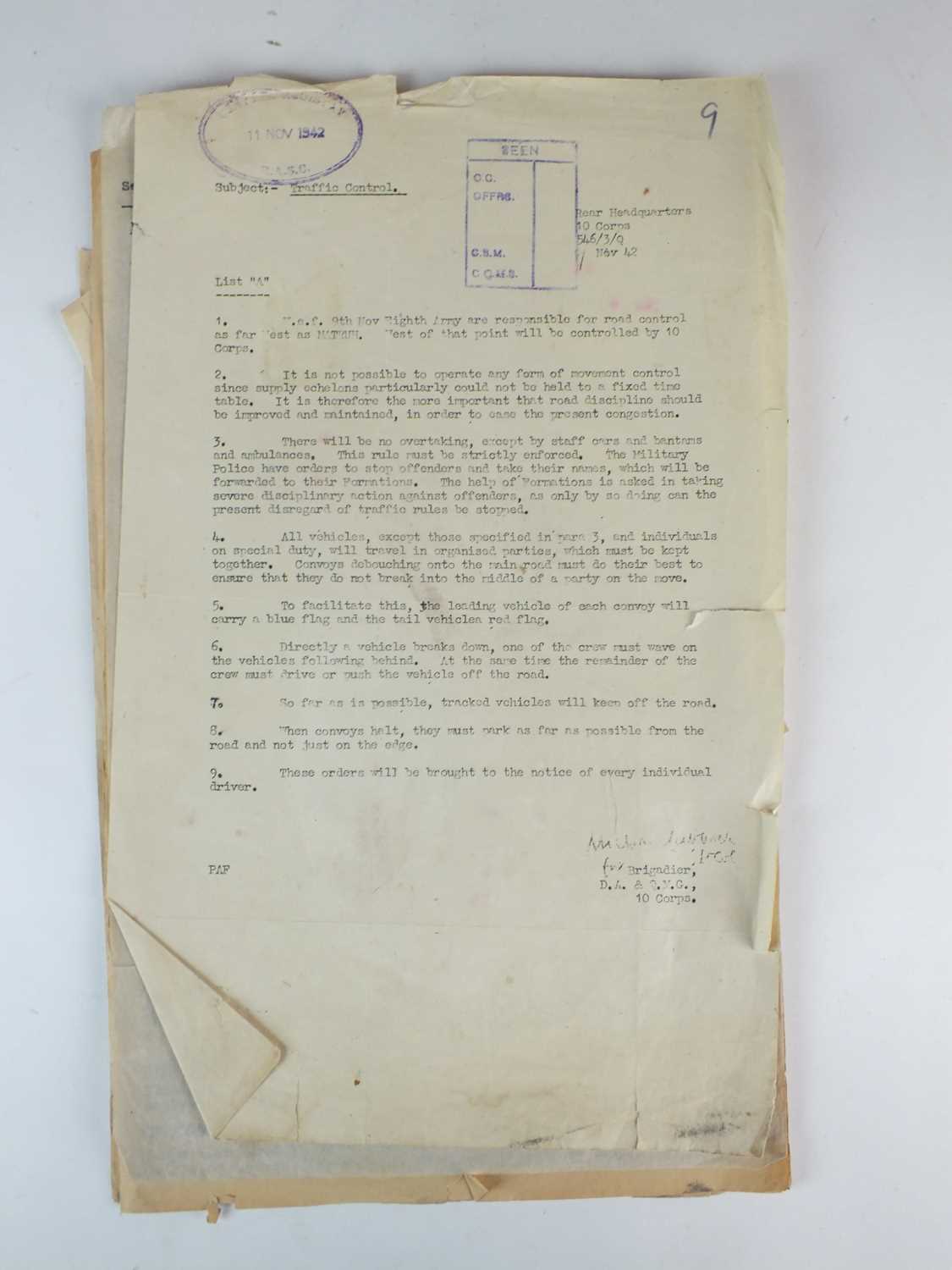 ROYAL ARMY SERVICE CORPS - an interesting archive of approximately sixty World War II documents - Image 2 of 18