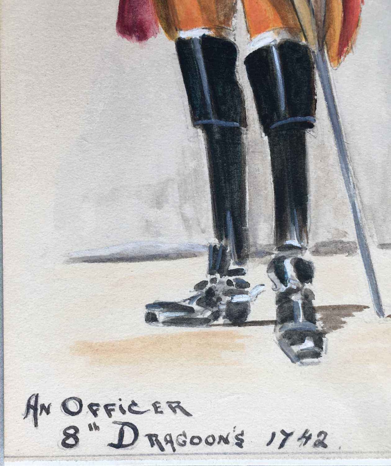 Group of Cavalry Regimental watercolours - Image 8 of 18