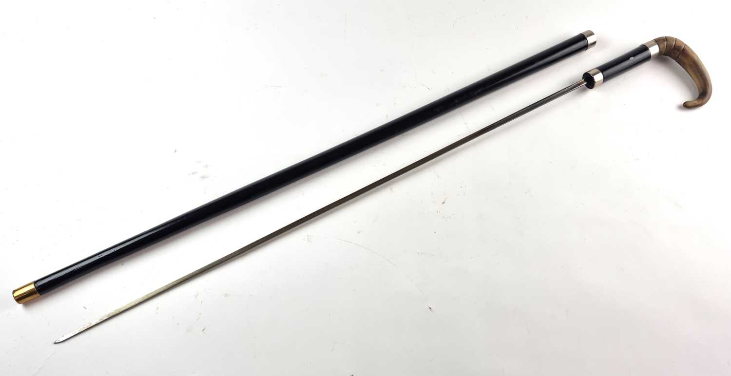 Late-19th century lacquered sword cane - Image 2 of 8