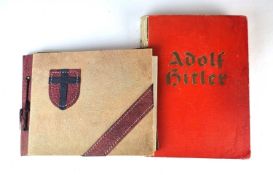 WW2 Engineer Battalion 21st Army group photo album and an Adolf Hitler picture card book
