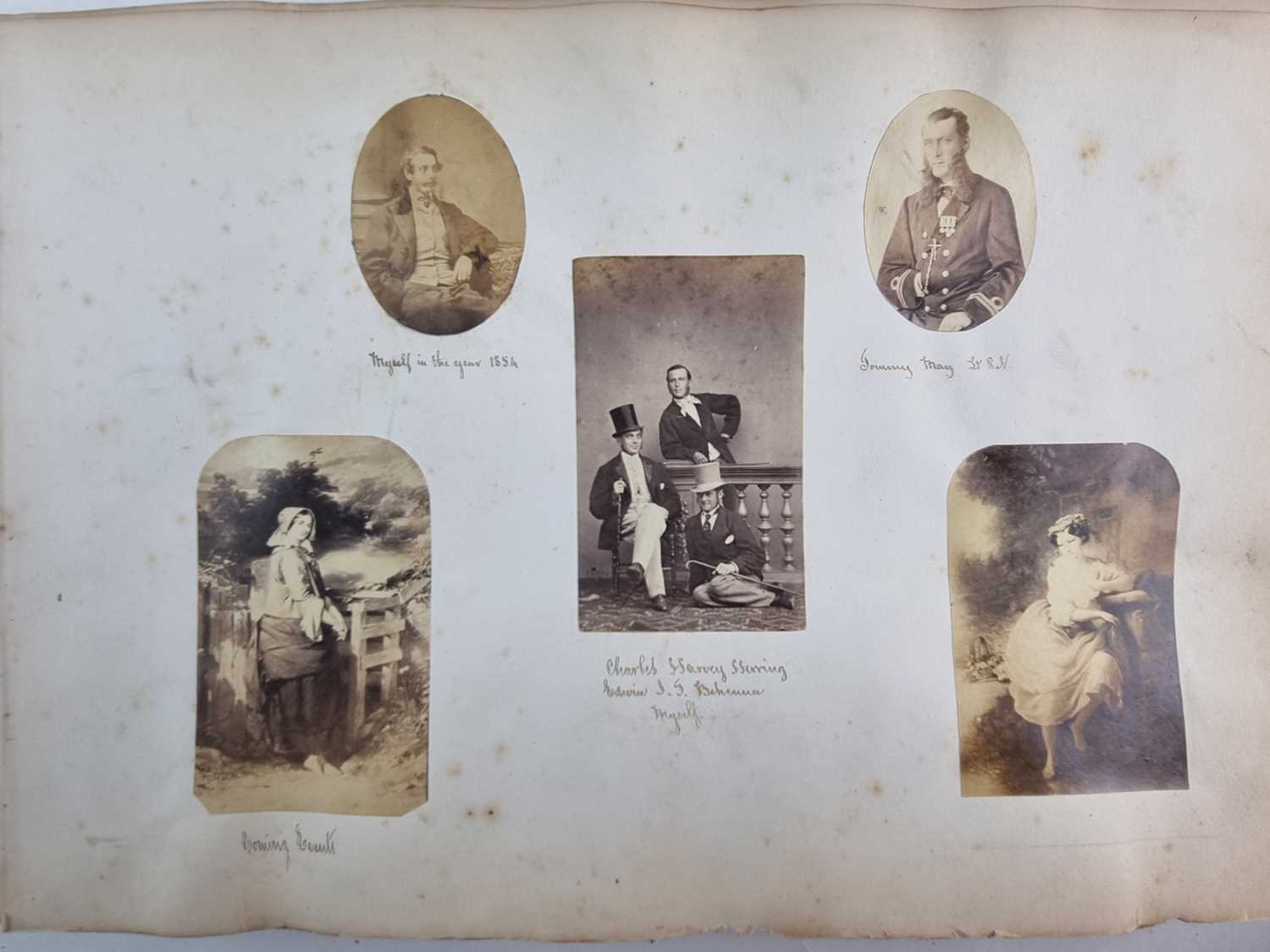 Royal Navy photograph portrait album, circa 1860-70 - Image 12 of 45