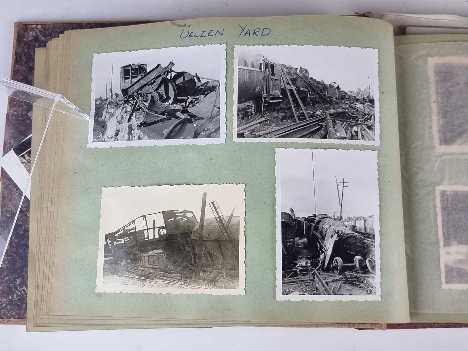 WW2 Engineer Battalion 21st Army group photo album and an Adolf Hitler picture card book - Image 2 of 13