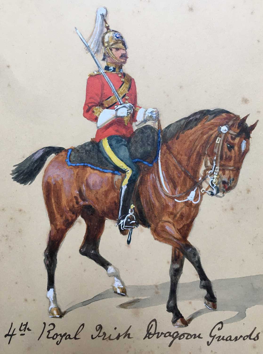 Four military portraits of Dragoons Officers, including three attributed to Richard Simkin - Image 8 of 46