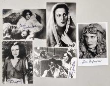 Leni Riefenstahl - Five signed photographs.