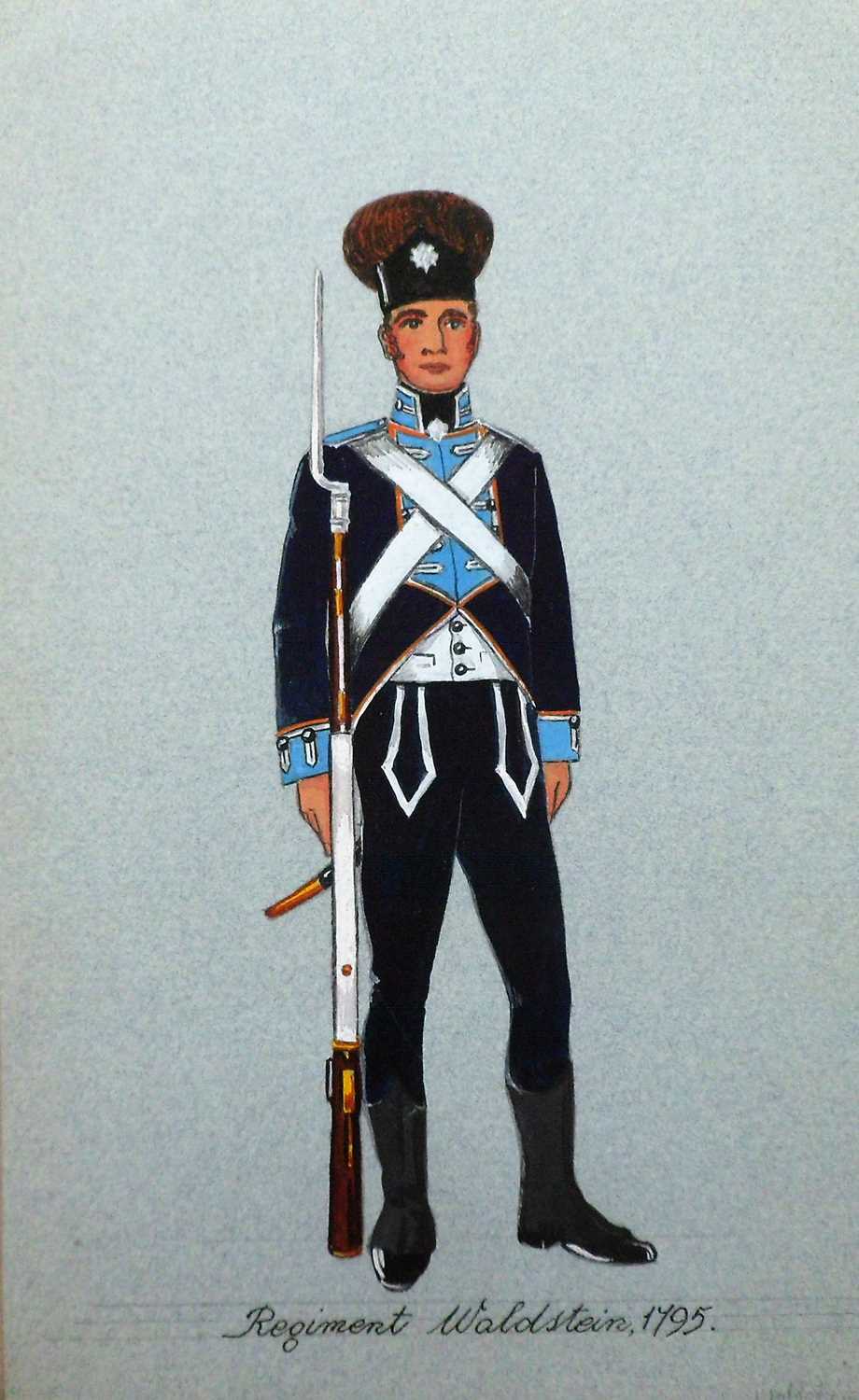 A.H Bowling, three military uniform studies - Image 3 of 3