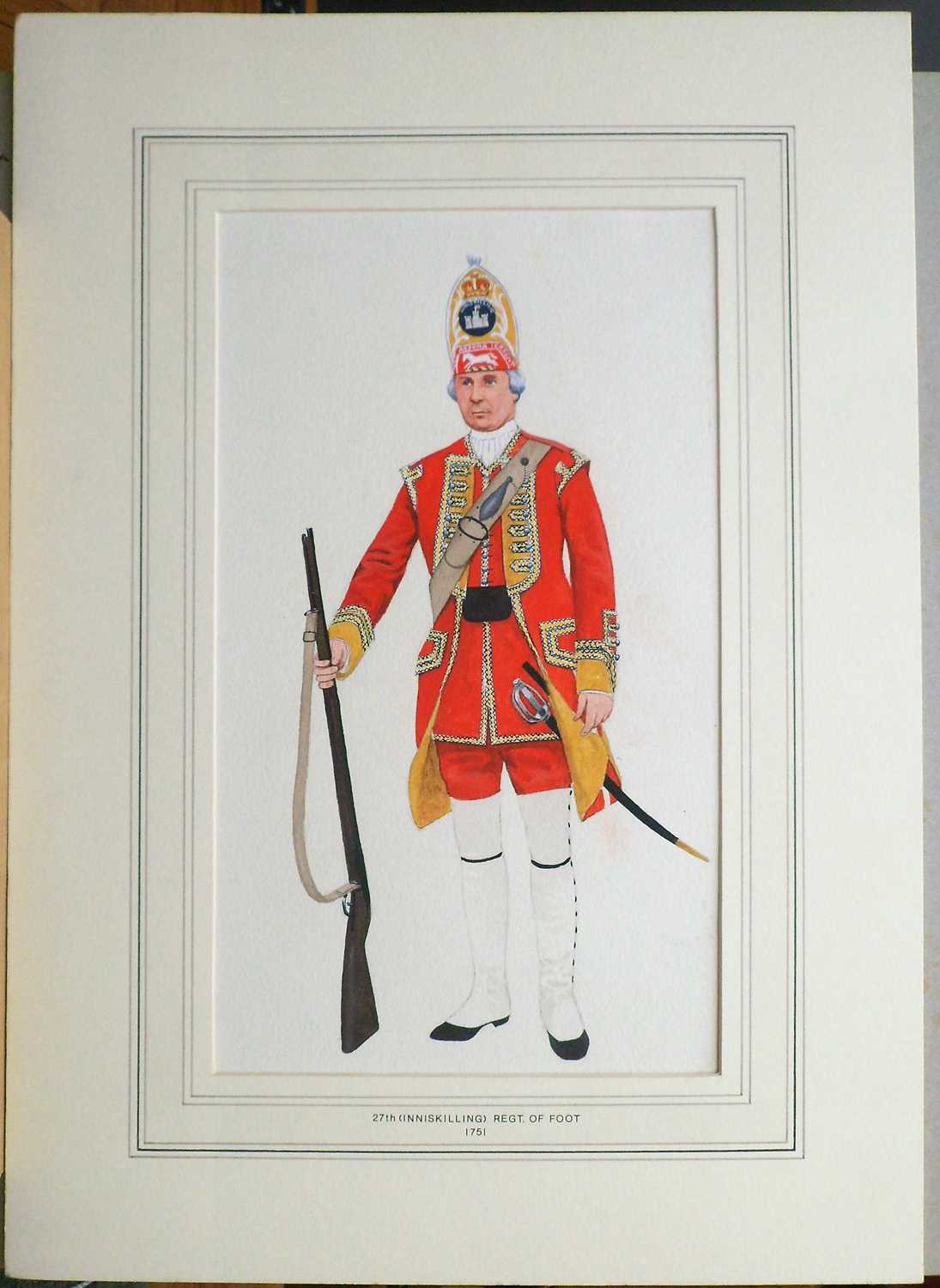 Colonel Philip Henry Smitherman (British, 1910-1982) Two regimental watercolours - Image 3 of 16