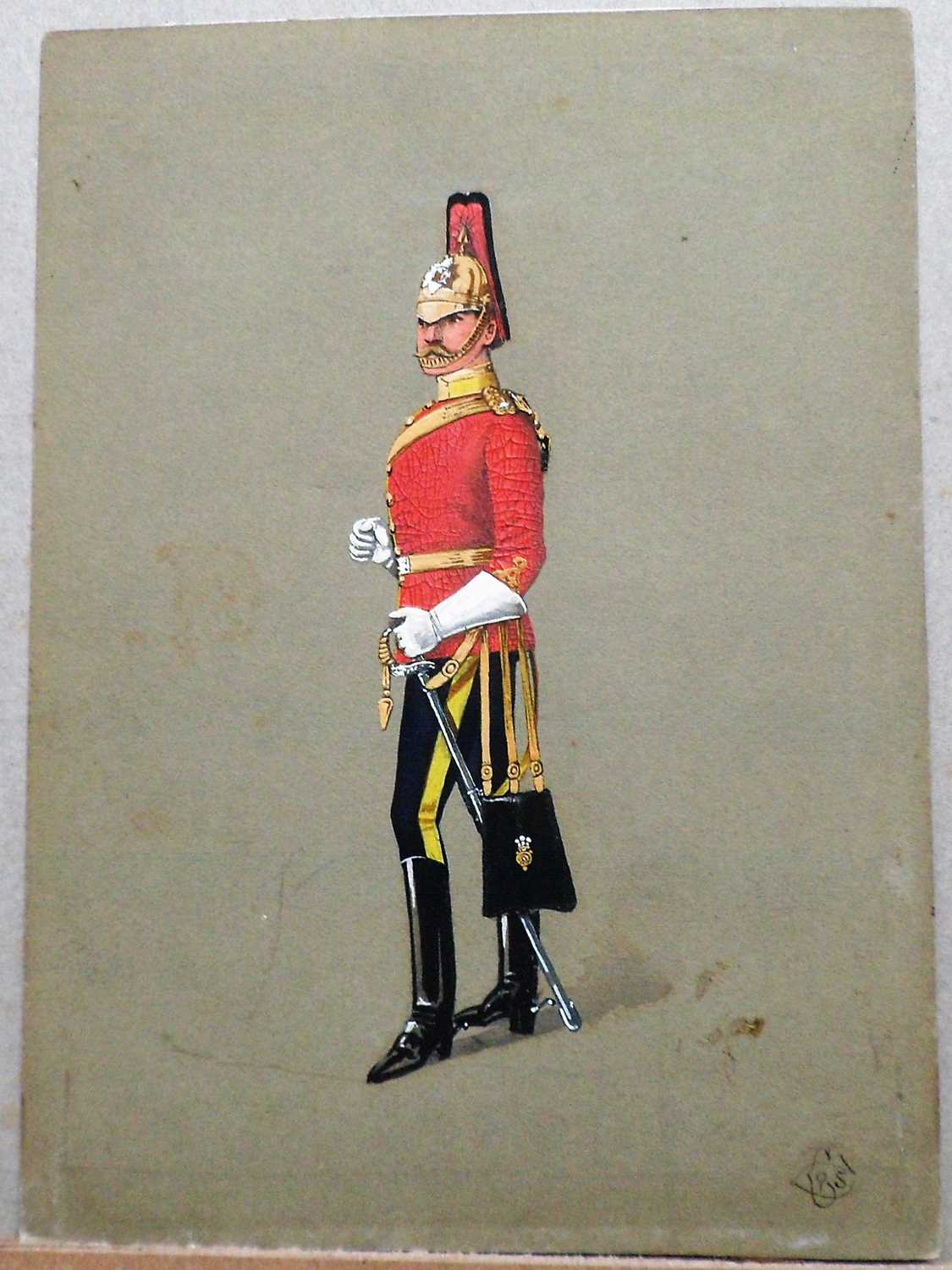 Four military portraits of Dragoons Officers, including three attributed to Richard Simkin - Image 43 of 46