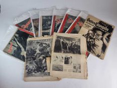 A group of German Third Reich journals and publications, predominantly WW2