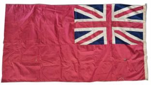 Maritime - Mid-19th century silk ensign with an inscription to Captain Sturdee